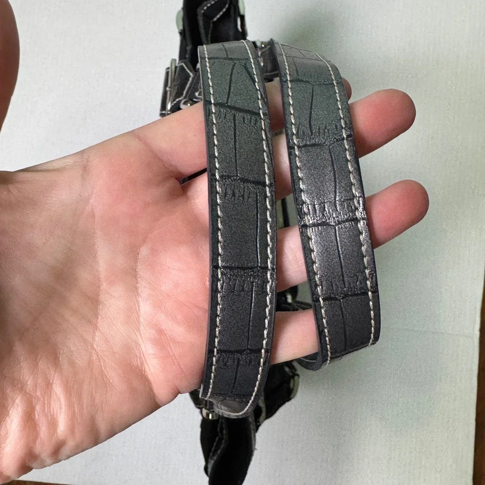 Vintage Y2K Guess Monogram Shoulder Tote Bag Rocker Glam Grunge Indie Sleaze - Picture 7 of 8